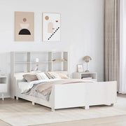 Letto Libreria senza Materasso Bianco 160x200 cm Legno Massello 3323801