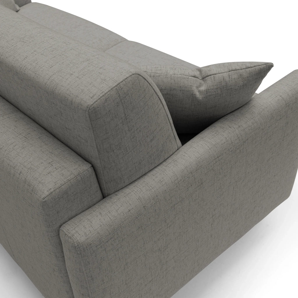 Edgar Divano letto matrimoniale in tessuto felis impermeabile T03 180 cm (mat. 140x197) talpa