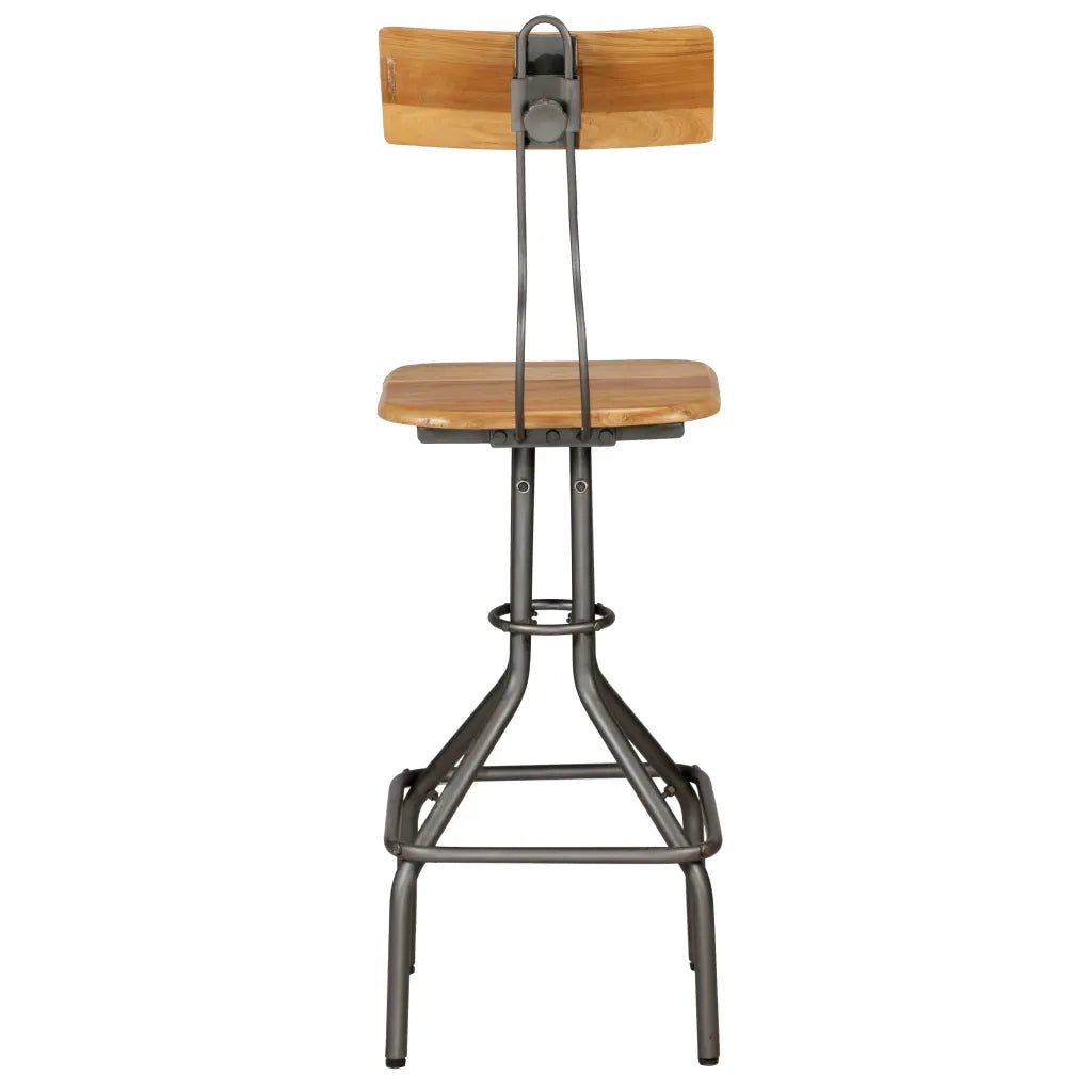 Sgabelli da Bar 2 pz in Teak Massello di Recupero 245807