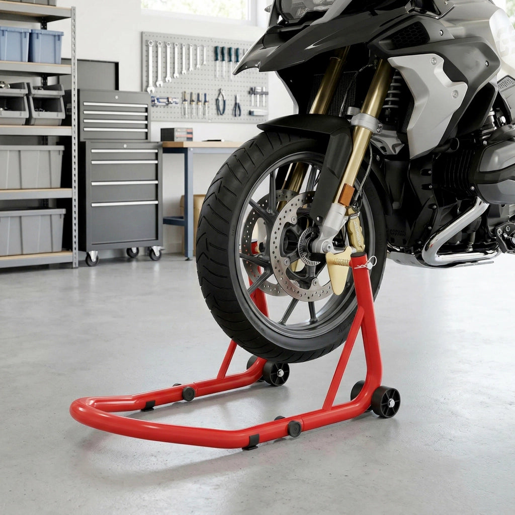 Cavalletto Motocicletta Anteriore ¨C zephmum ¨C Rosso Acciaio 544kg