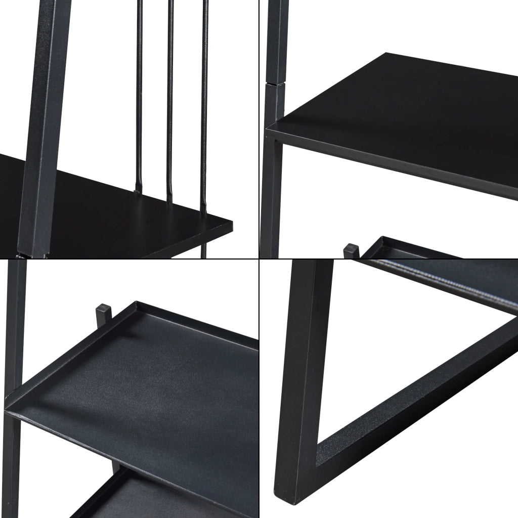 Scaffale dal design senza tempo per soggiorno/camera da letto mobile contenitore stile scala 184 x 80 x 40 cm nero 03_0011332