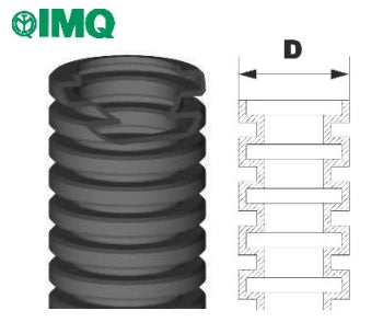 Tubo corrugato cavi elettrici pieghevole pvc autoestinguente *** diametro 20 millimetri, colore nero, lunghezza metri...