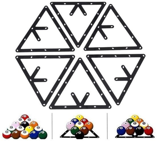 Accessorio per biliardo 6 pezzi - Contenitore per palline da biliardo - Accessorio per biliardo - Adatto per 8/9/10 palline - Riduce danni - Facile da archiviare