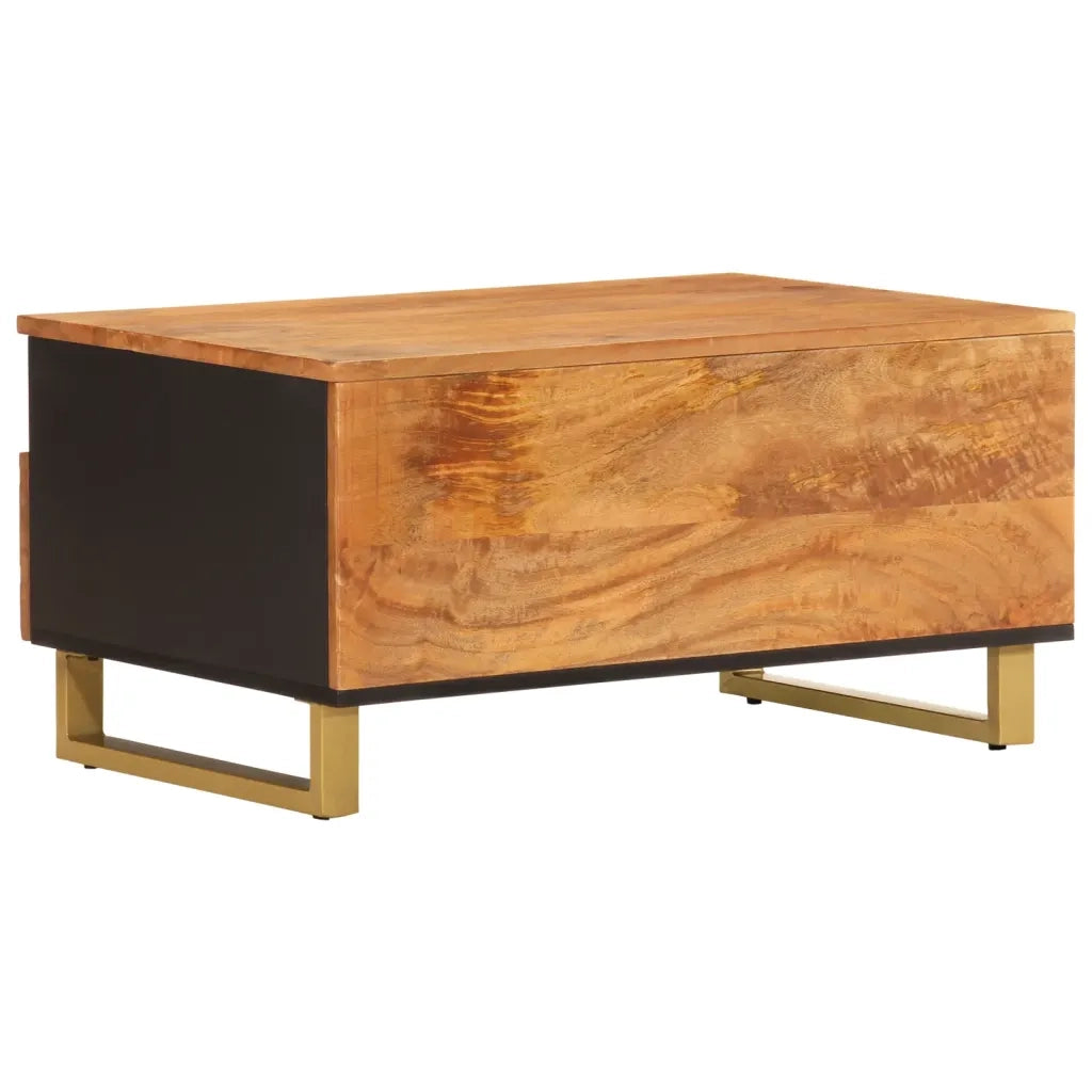 Tavolino da salotto | Tavolino da caff¨¨ | Tavolino da Soggiorno Marrone e Nero 80x54x40 cm Legno di Mango