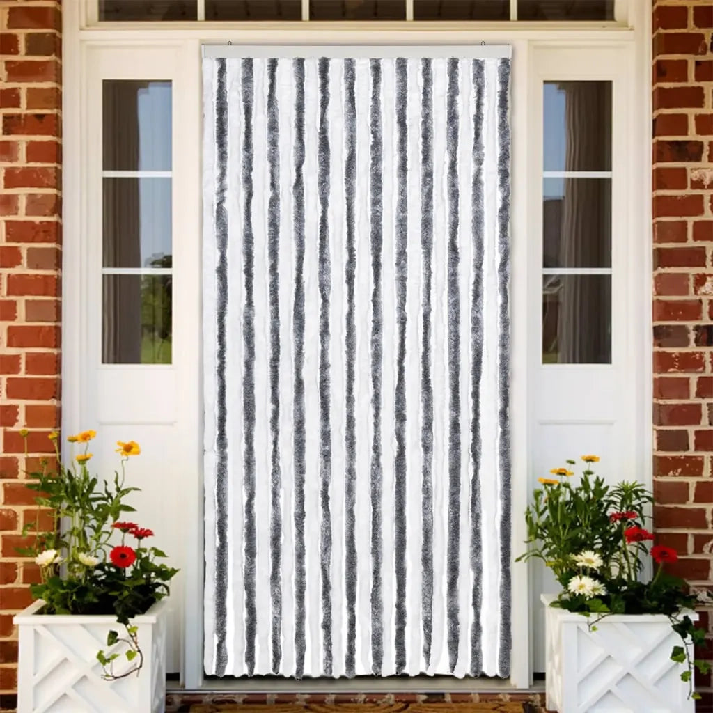Zanzariera Grigio e Bianco 100x220 cm Ciniglia CFW3574178