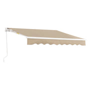 Tenda da Sole a Muro Bitonto con Bracci Estensibili e Manovella 350 x 250 cm (LxP) Beige [en.casa]