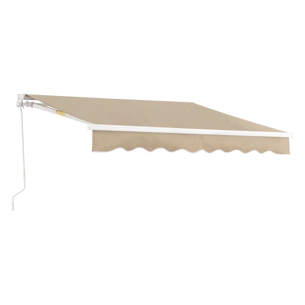 Tenda da Sole a Muro Bitonto con Bracci Estensibili e Manovella 350 x 250 cm (LxP) Beige [en.casa]