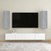 Mobili TV 2 pz Grigio Sonoma 30,5x30x90 cm in Legno Multistrato