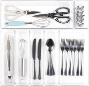 Organizzatore di Cucina - 7 pezzi - Organizzatore di Oggetti di Plastica - Organizzatore di Cucchiaini e Cucchiai - Scatole per Trucco