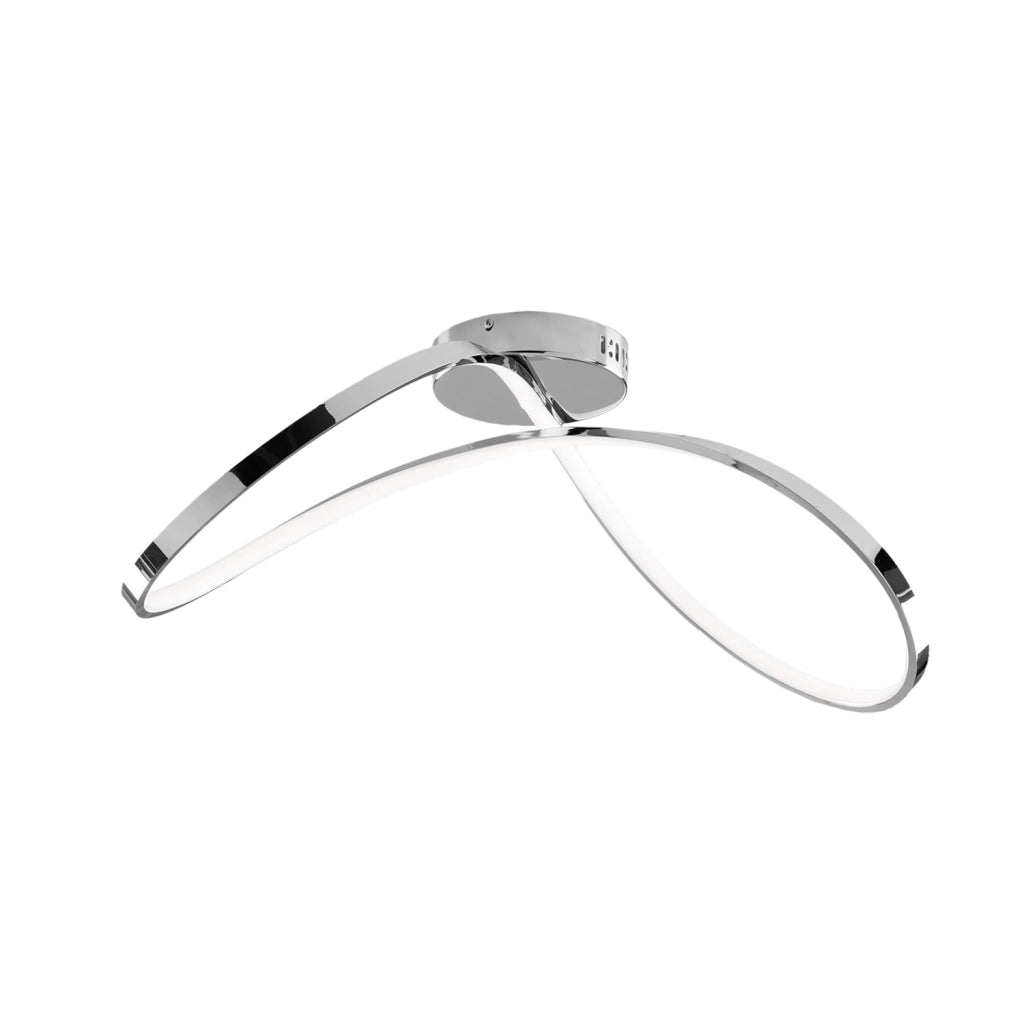 Plafoniera Moderna Infinity Luce Led Integrata Metallo E Alluminio Cromo