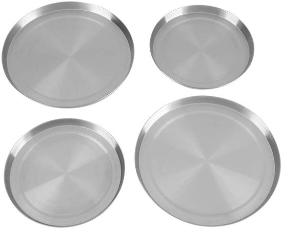 Set di coperture per fornelli in acciaio inossidabile - 4 pezzi - Copertura per braciere - Protezione per fornelli - Accessorio da cucina - Dimensioni 21/17 cm - Copertura per fornelli