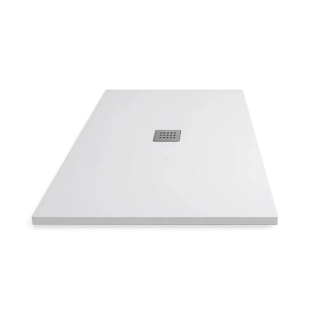 Piatto doccia in mineral marmo bianco effetto cemento elegante e sicuro in varie misure *** misure 150x80x2.5 cm, tin...