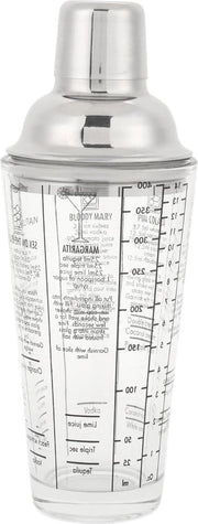 Mixatore a cocktail in vetro e acciaio inossidabile, 450 ml, senza spilli, regalo per bar e feste