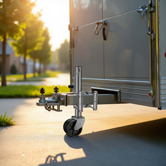 Servotimone con ruota di appoggio doppia, portata 680 kg, ruotino di appoggio per carichi pesanti, altezza max 27 cm, per rimorchi e caravan