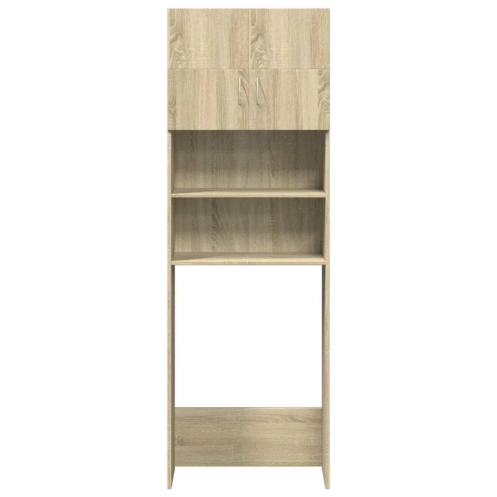 vidaXL Mobile Lavatrice Rovere Sonoma 64x25,5x190 cm Legno Multistrato