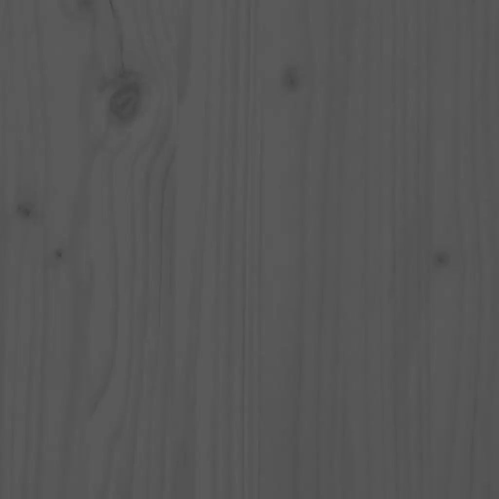 Testiera per Letto Grigia 95,5x4x100 cm Legno Massello di Pino 817922