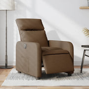 Poltrona Elettrica Reclinabile-Divano Sedia Marrone in Tessuto 414936