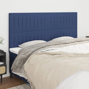Testiera-Testata-Testiera Decorativa Blu 160x5x118/128 cm Tessuto 988229