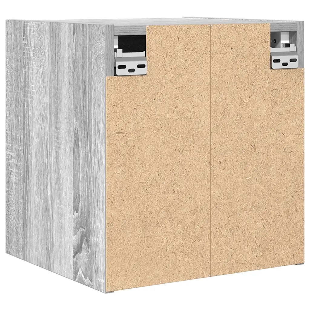 Comodini a Muro 2 pz Grigio Sonoma 38x34x40 cm 861258