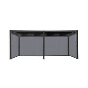 Pergola bioclimatica 3x6m in alluminio + 4 tende 3m, antracite