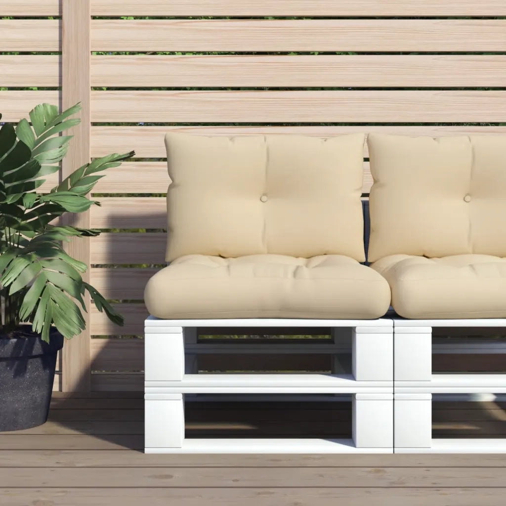 Cuscini per Pallet 2 pz | Cuscini per sedie Beige in Tessuto
