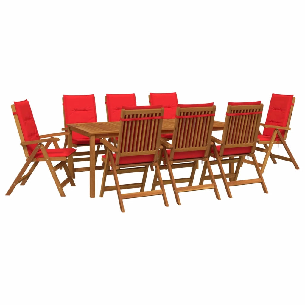 Set da pranzo da giardino da 9 pezzi Naturale 3434588