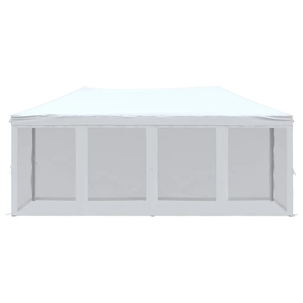 Tenda per Feste Pieghevole con Pareti Laterali Bianco 3x6 m