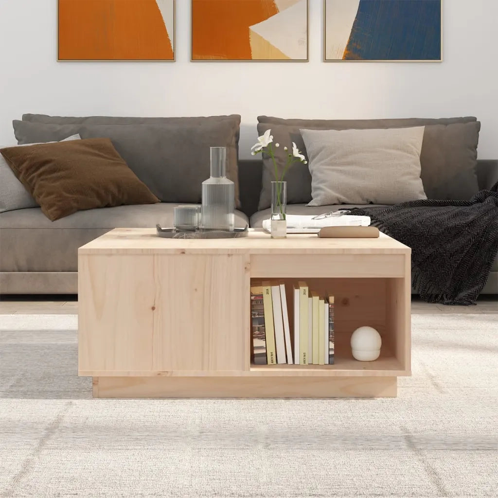 Tavolino da salotto | Tavolino da caff¨¨ | Tavolino da Soggiorno 80x81x36,5 cm in Legno Massello di Pino