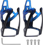 Set di 2 contenitori per bicicletta - Contenitore leggero per bicicletta - Blu - Adatto per bottiglie d'acqua fino a 7 cm di diametro.