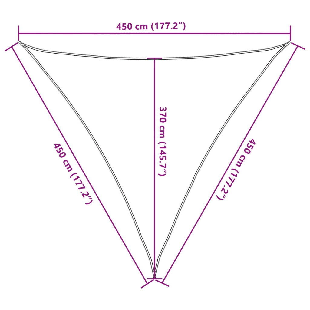 Vela Parasole 160 g/m² Terracotta 4,5x4,5x4,5 m in HDPE 311370