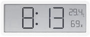 Cronografo digitale da parete, 20 cm, con visualizzazione di temperatura, umidità e data, grande schermo, può essere fissato alla parete o posizionato su un tavolo, funziona con batterie (batterie non incluse).