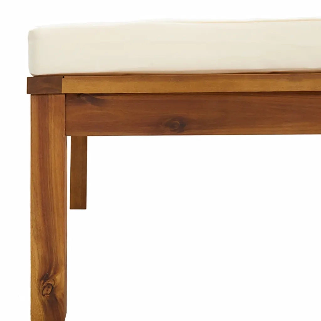 Set Divani da Giardino 9 pz con Cuscini Crema in Legno Acacia 3086945