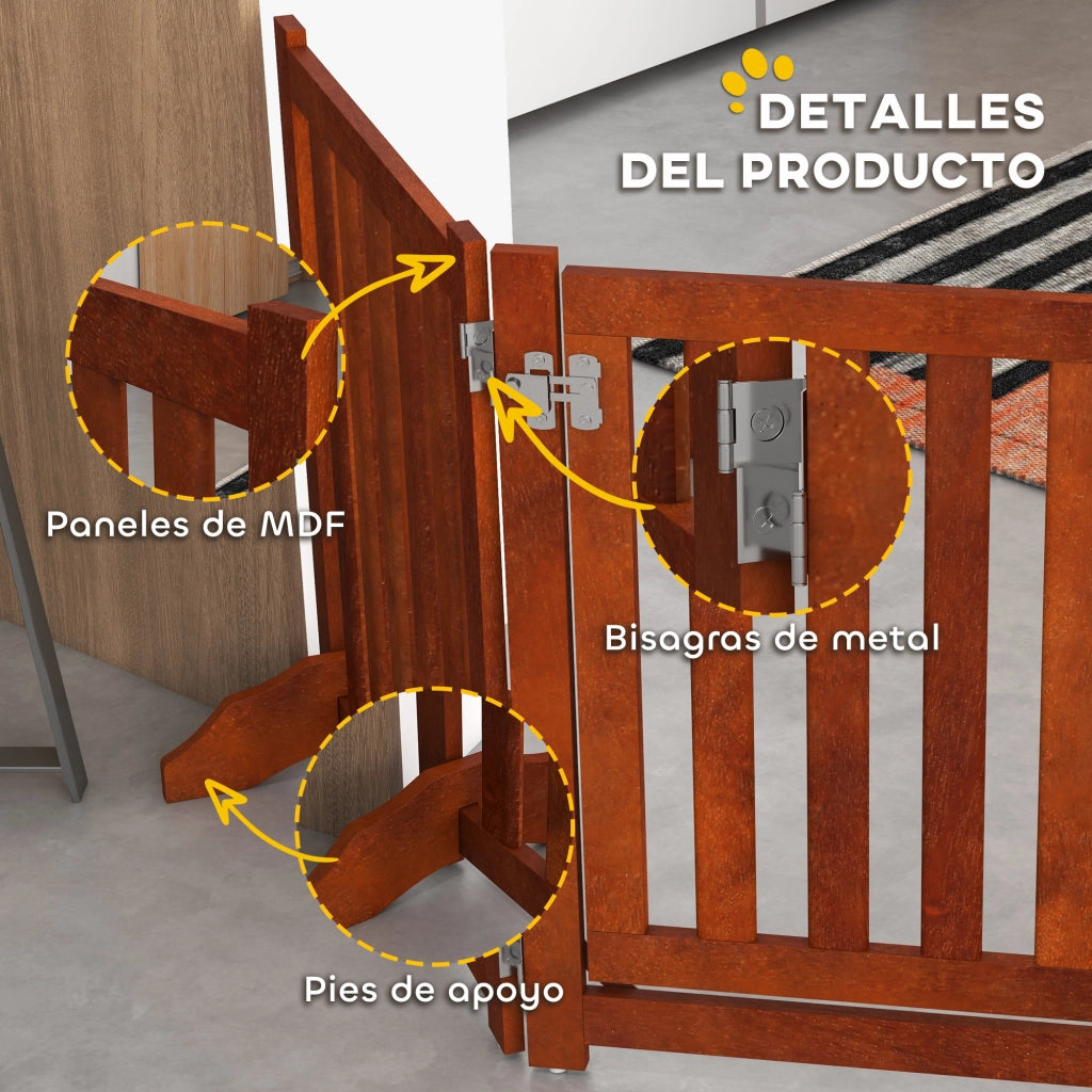 Barriera di Sicurezza per Cani ¨C zephmum ¨C Marrone 205x30x60 cm