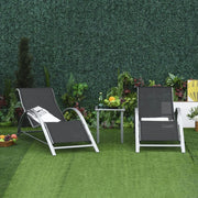 Set Giardino 3 Pezzi con Tavolo e Sedie ¨C Xylo ¨C Metallo Nero, per Terrasse e Balcone