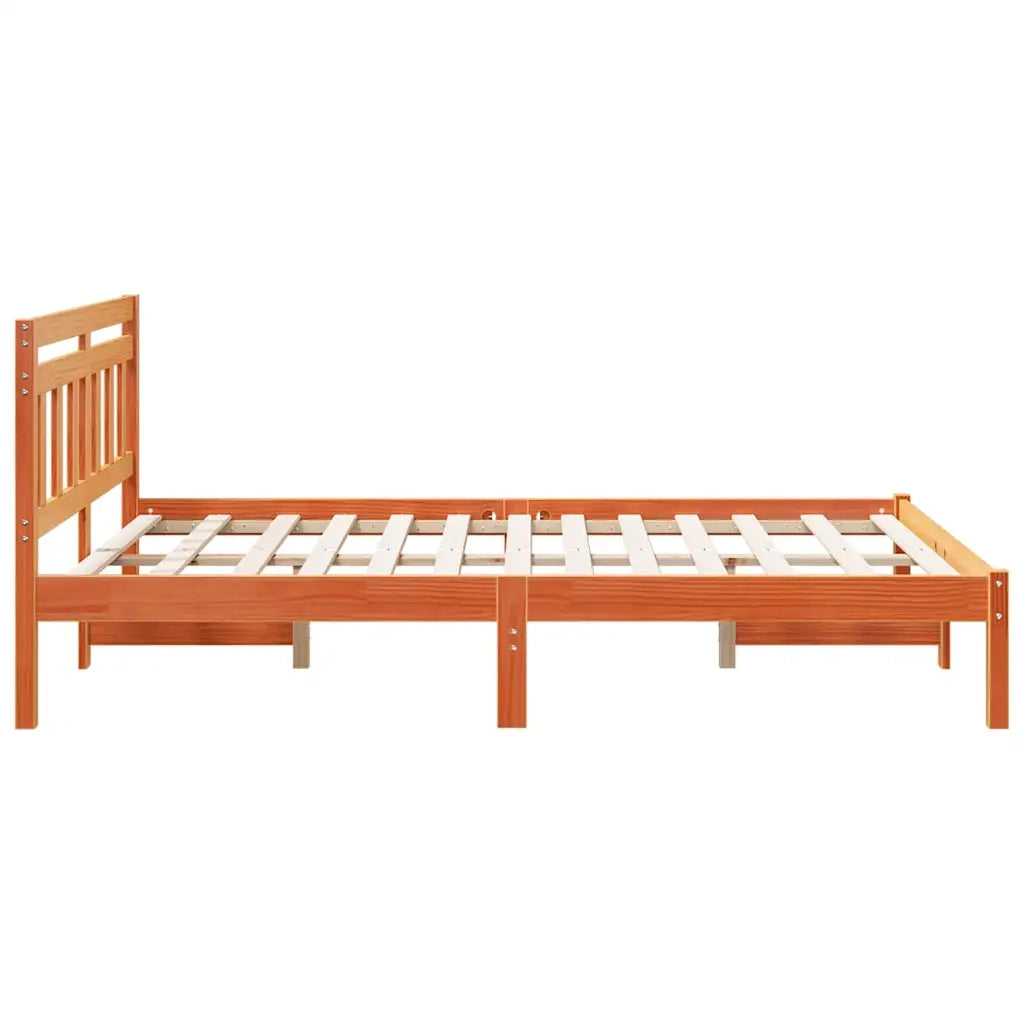 Struttura del letto Marrone 135 x 190 cm Pino massello