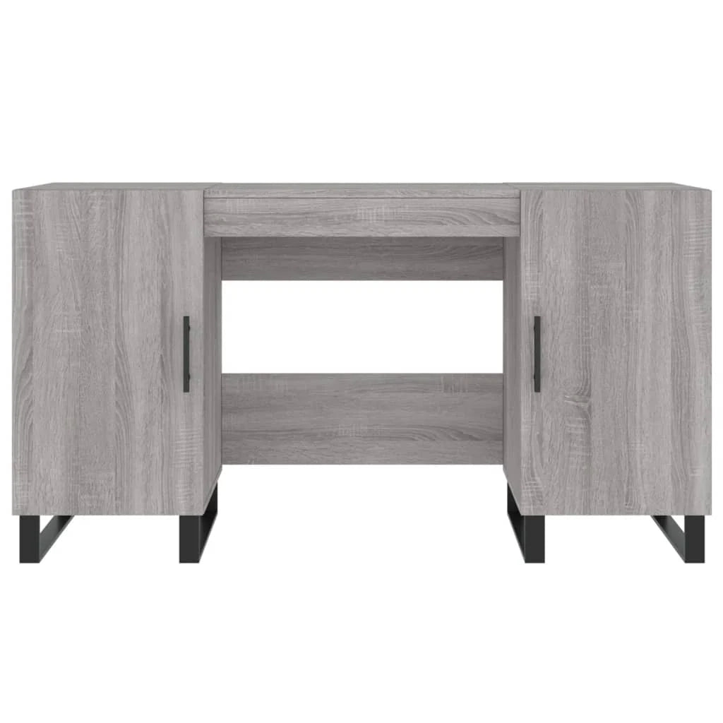 Scrivania Sonoma postazione computer mobile per computer scrivania da studio 140 x 50 x 75 cm legno ingegnerizzato grigio 02_0023954