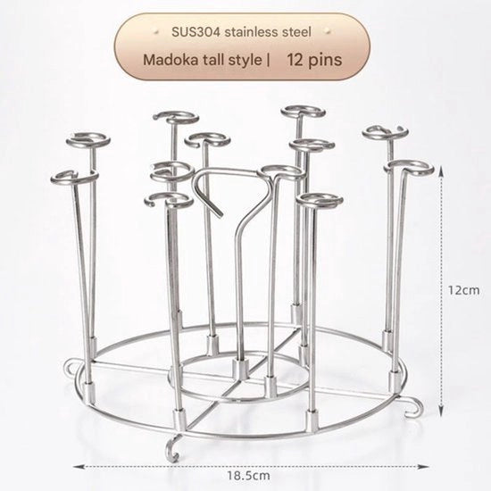 Accessori per piccola air fryer in acciaio inossidabile 304: griglia verticale, spiedi grigliati alti, spiedi barbecue rimovibili/attacchi per forno/microonde.