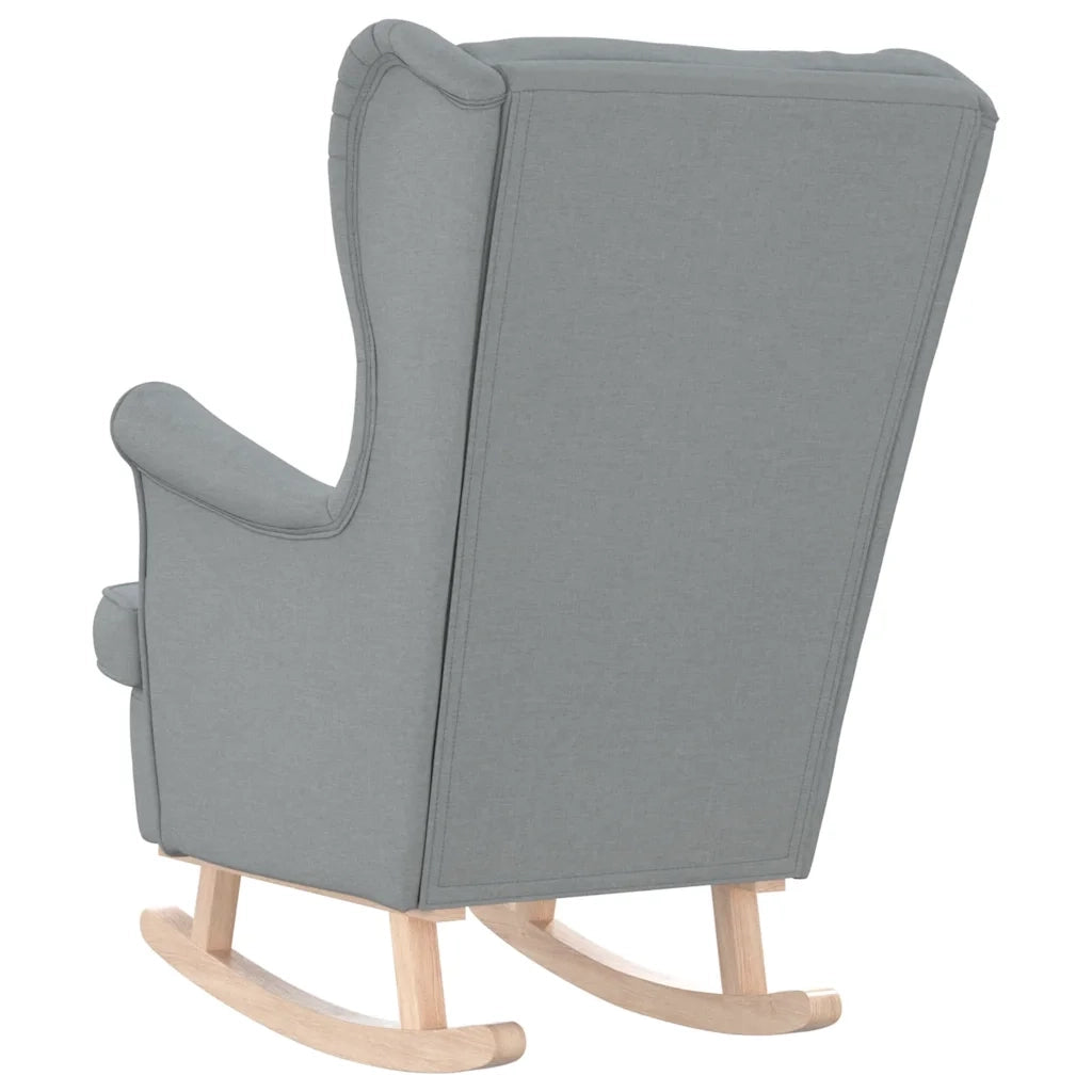 Sedia a Dondolo Grigio Chiaro 74x90x102 cm in Tessuto 4016919