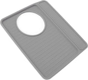 Mat di supporto antiscivolo per caffè - Mat di protezione antiscivolo - Lavorazione senza polvere - Gomma siliconica sicura per alimenti - 28x23.7cm - Grigio