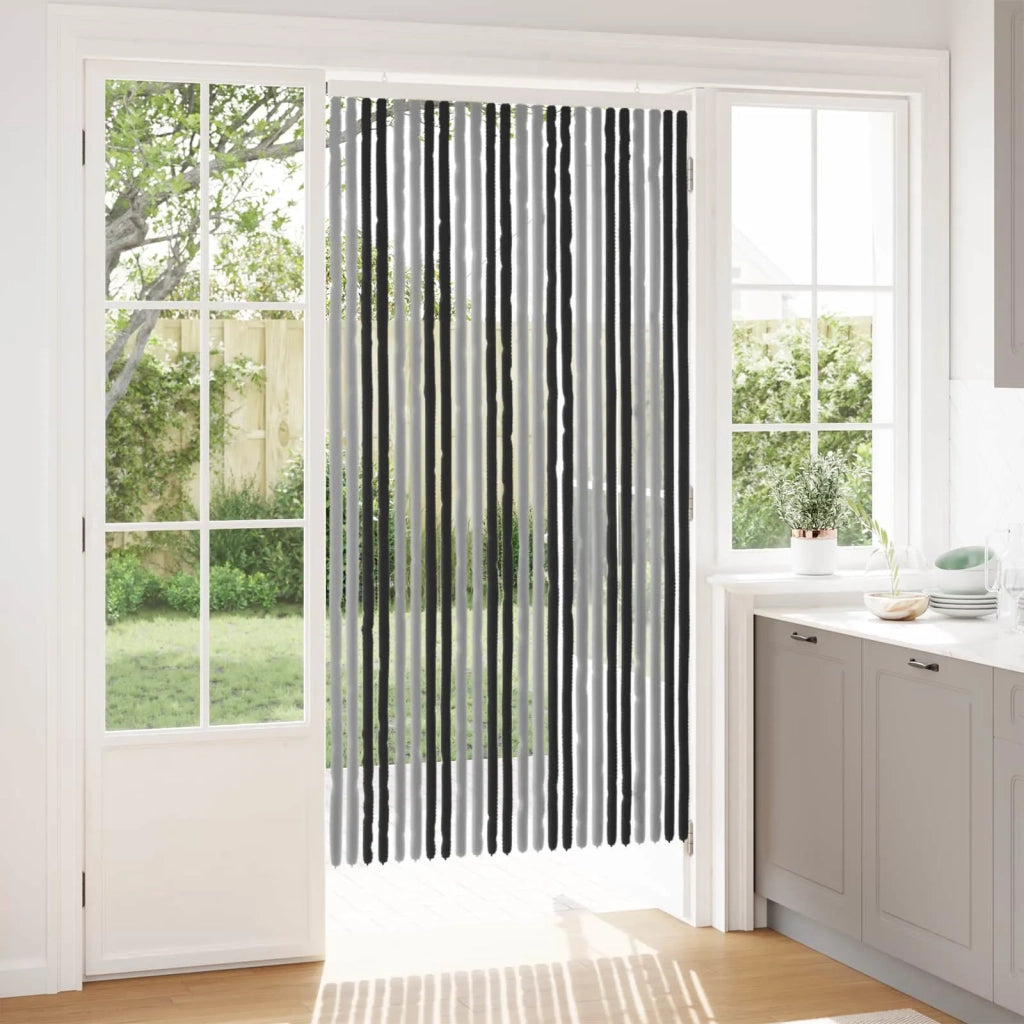 Tenda per insetti in chenille Grigio e Nero 100 x 200 cm 42034425