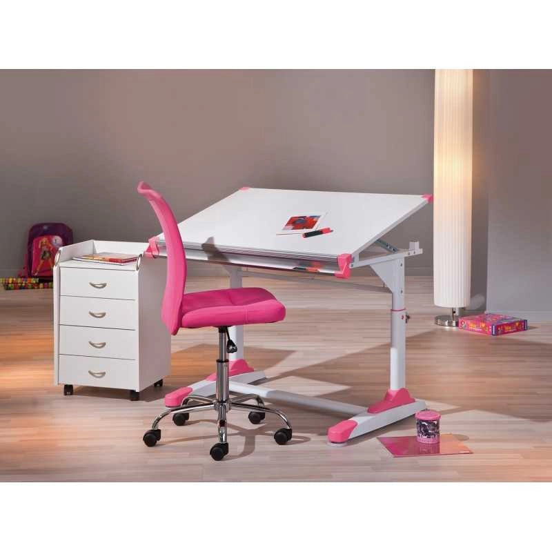 Scrivania Inter Link con piano inclinabile, regolabile in altezza e vano porta oggetti Dim.100x66x69-84h