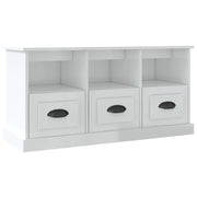 Mobile TV multimediale mensola TV credenza TV sala da pranzo soggiorno camera da letto finitura lucida 100 x 35 x 50 cm legno ingegnerizzato bianco 02_0026978