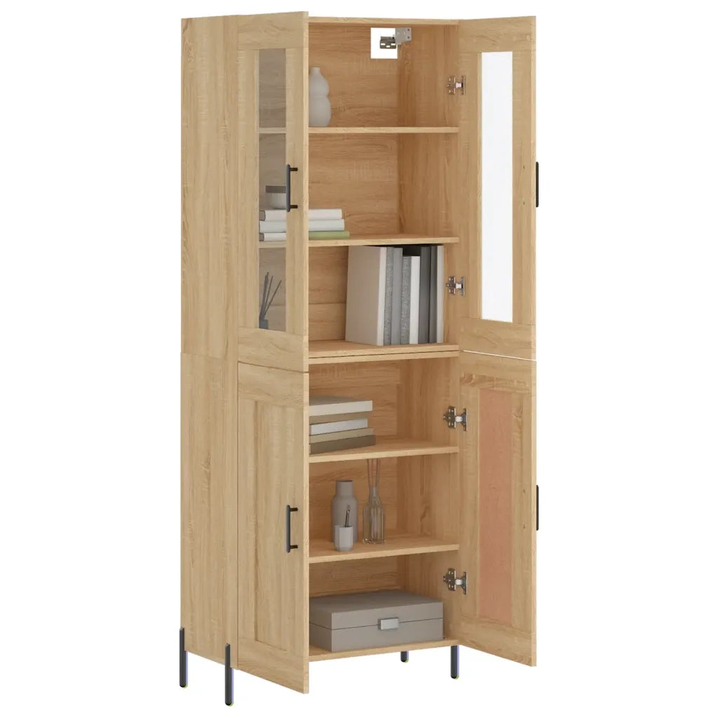 Credenza Rovere Sonoma 69,5x34x180 cm in Legno Multistrato 3198348