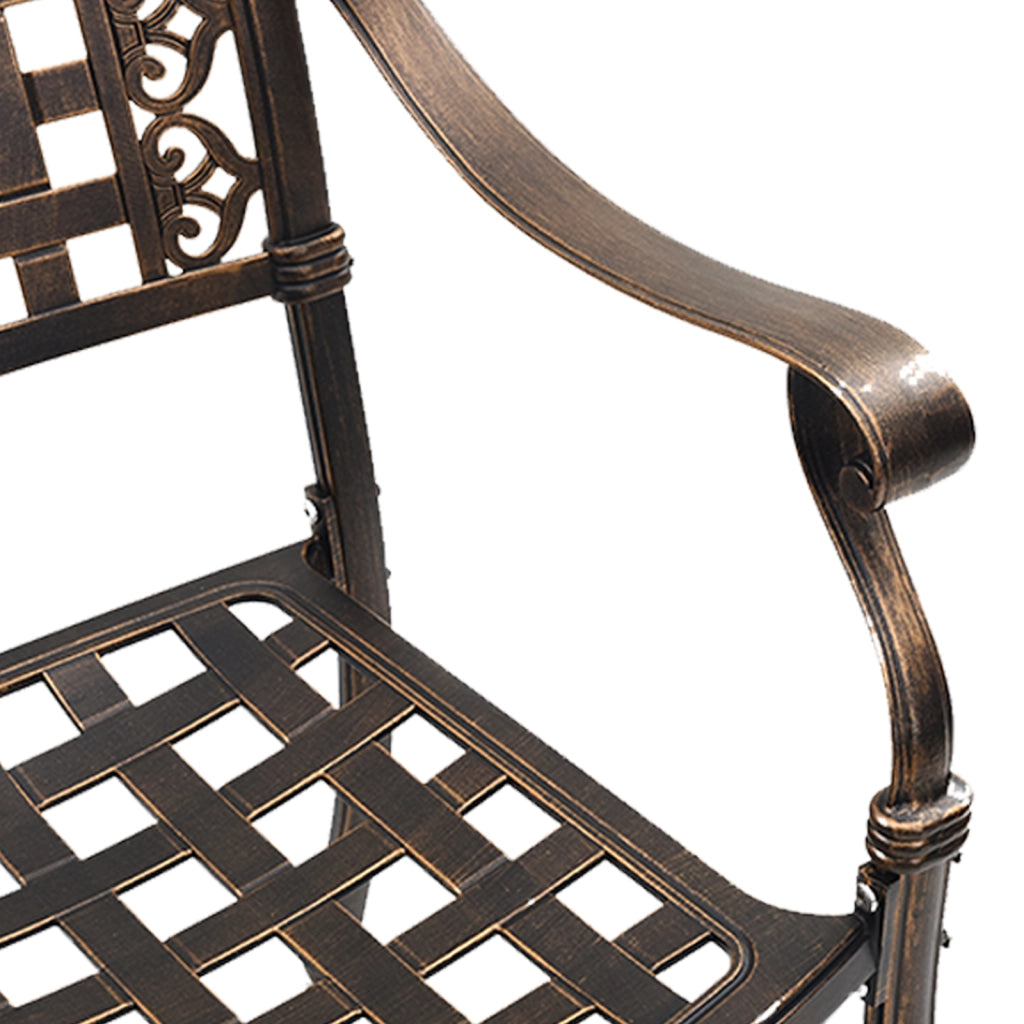 Sdraio da giardino  2 pz in alluminio di bronzo