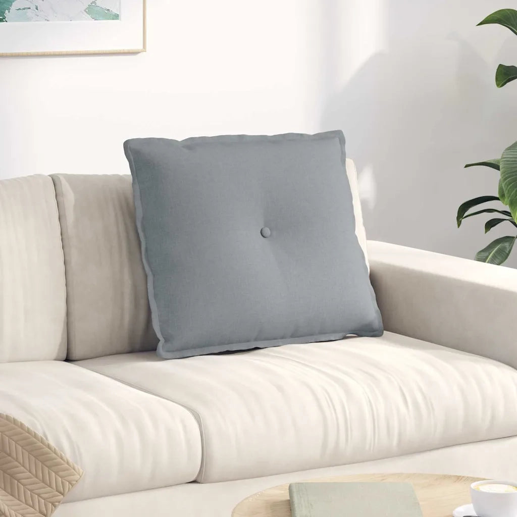Cuscino per Schiena Grigio chiaro 60 x 19 x 50 cm Tessuto