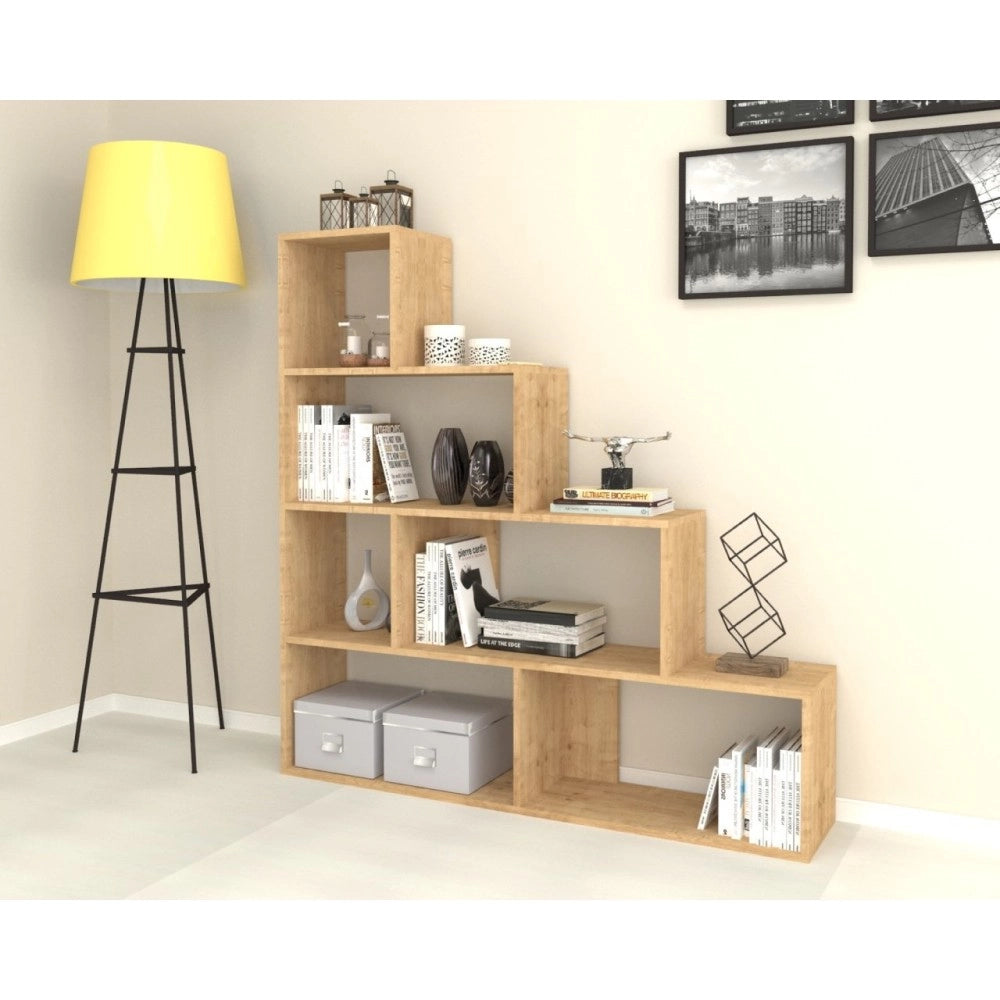 Libreria a scala Alis 145x145 cm. colore rovere