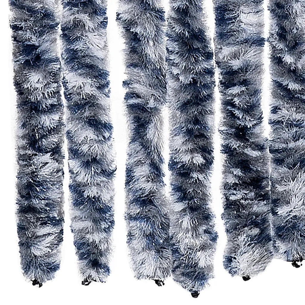 Zanzariera Blu Bianco e Argento 90x220 cm Ciniglia CFW5558634