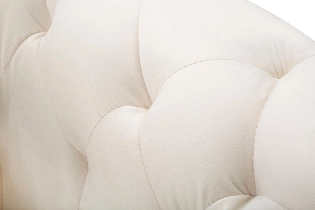 Poltrona Praga 93x71x86 cm in Poliestere Crema/Oro