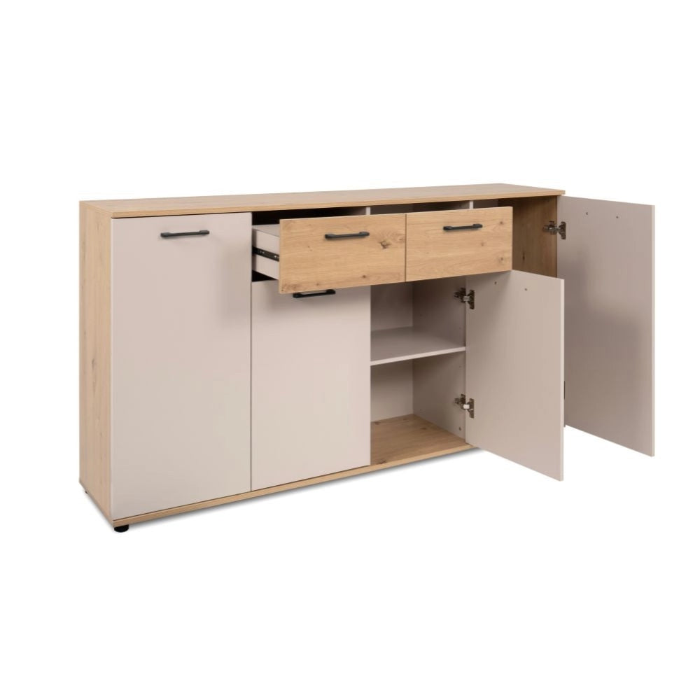 Madia Kerry51A 4 Ante e 2 Cassetti Beige e Artisan Oak