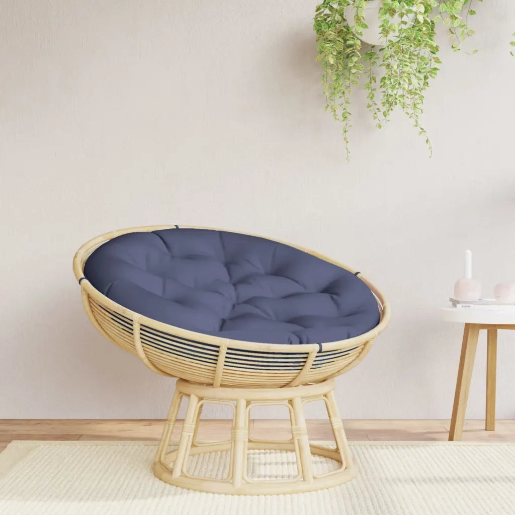 vidaXL Cuscino Rotondo Blu Marino Ø 100x11 cm in Tessuto Oxford